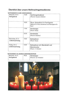 Weihnachtsgottesdienste